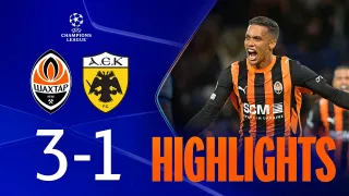 FK Shakhtar Donetsk 3 - 1 PAE AEK highlights