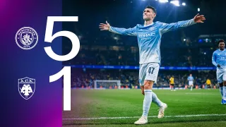 Manchester City FC 5 - 1 PAE AEK highlights