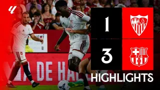 Sevilla FC 1 - 3 FC Barcelona highlights