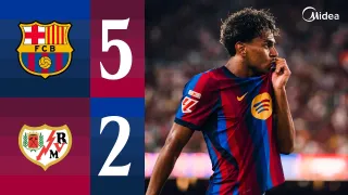 FC Barcelona 5 - 2 Rayo Vallecano de Madrid highlights