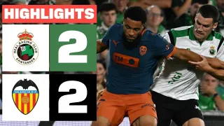 Real Racing Club de Santander 2 - 2 Valencia CF highlights